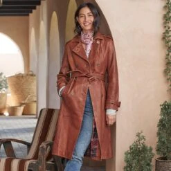Araminta Leather Trench Coat 12 Araminta Leather Trench Coat -Abigail Fashion Store 42097cfb 19b9 448a b05a 5489cc11172e