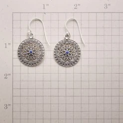 Silver & Blue Filigree Earrings