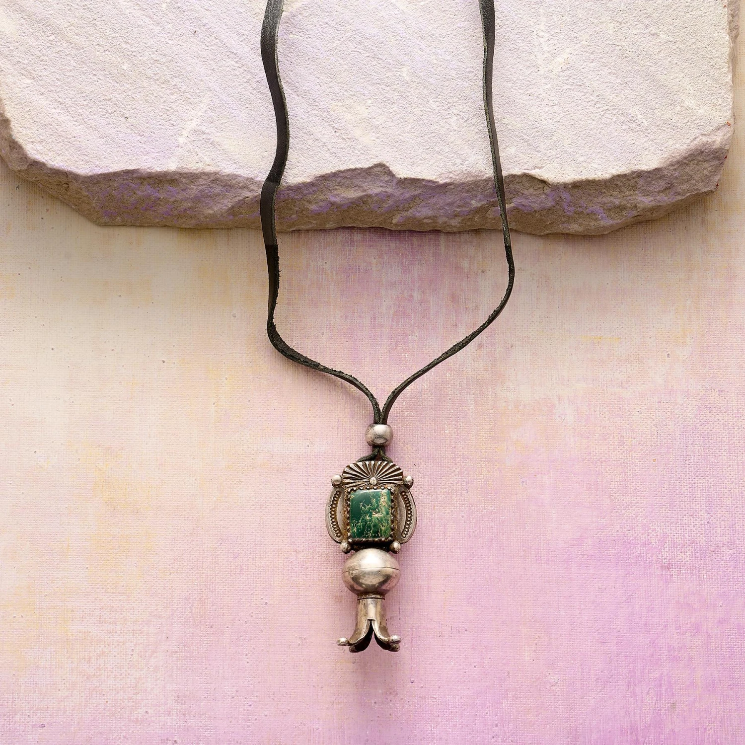 Emerald Valley Squash Blossom Necklace 4 Emerald Valley Squash Blossom Necklace - Image 2