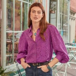 Celestine Eyelet Shirt, Petite 14 Celestine Eyelet Shirt, Petite -Abigail Fashion Store 57919541 3edd 4594 9ebb 8763e4d878f8