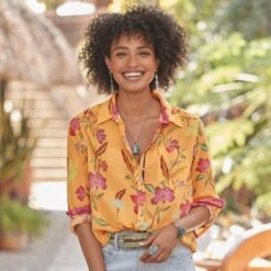 Floral Voyage Shirt, Petite -Abigail Fashion Store 5bccd0f2 3fa2 4638 a17d 3c40eb52d894