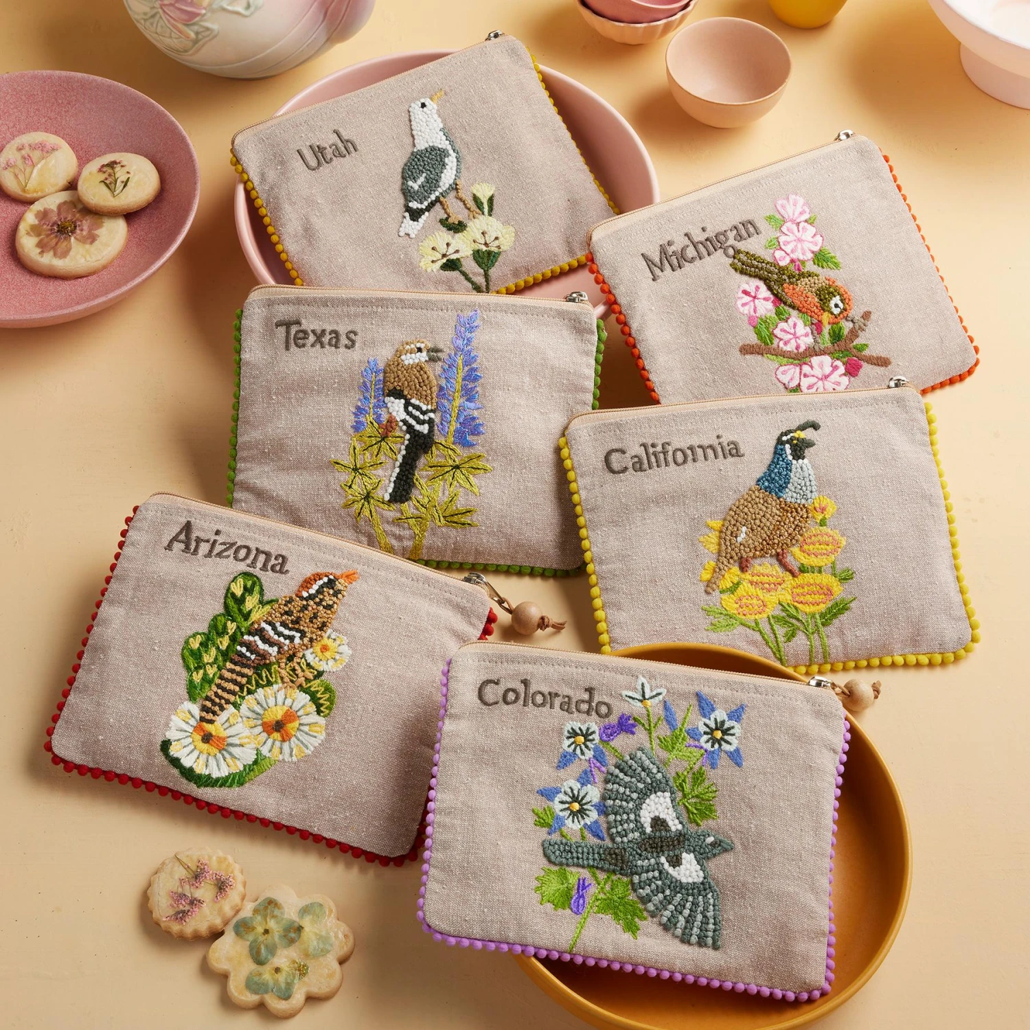 Birds Of The States Jewelry Pouches 4 Birds Of The States Jewelry Pouches - Image 2