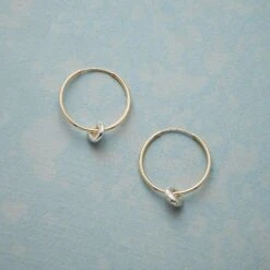 Lucky Pebble Hoop Earrings