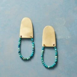 Brass Turquoise Earrings