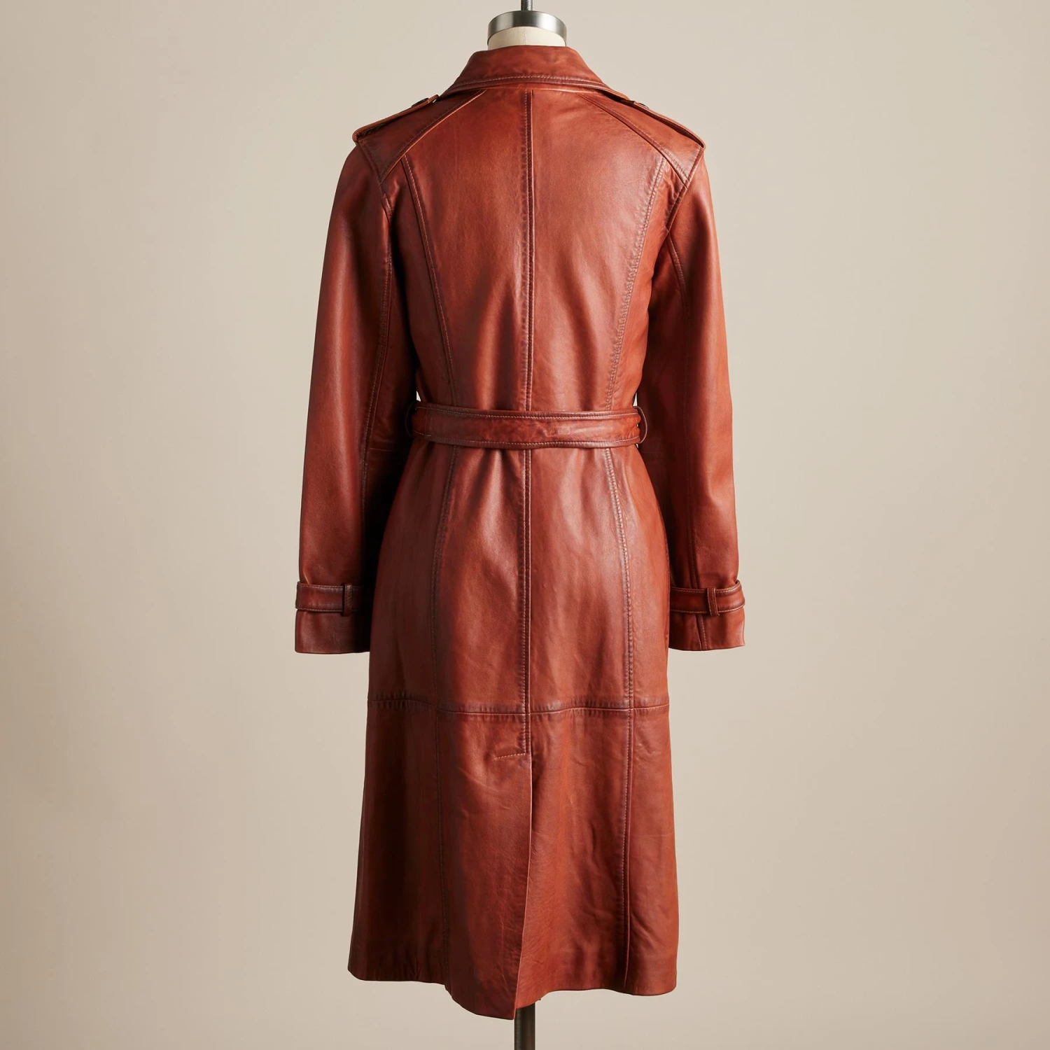 Araminta Leather Trench Coat 8 Araminta Leather Trench Coat - Image 6