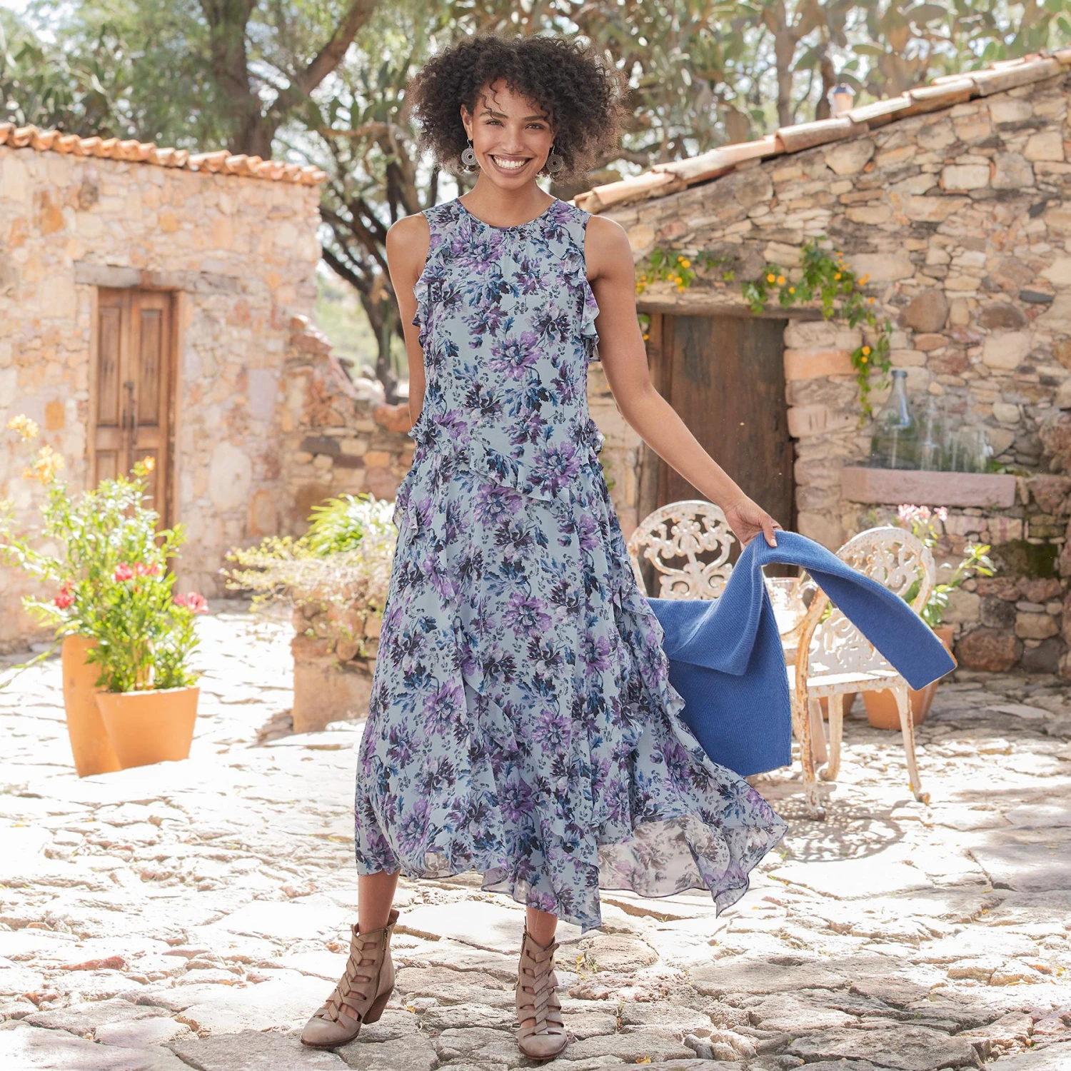 Gathered Lilacs Dress, Petite 3 Gathered Lilacs Dress, Petite