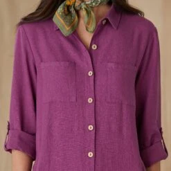 2-pocket Roll-tab Shirt Dress -Abigail Fashion Store e186e9d3 ab48 4b3b b9fa d8acef6f93f8